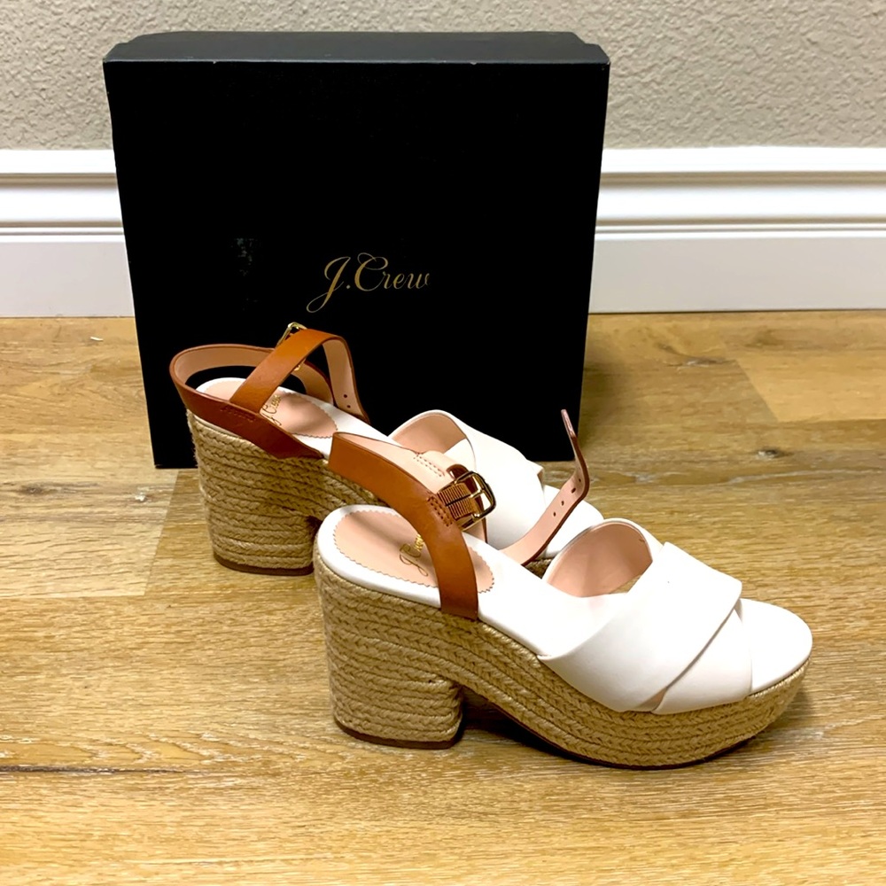 Jcrew Cross Strap Platform Wedge Espadrilles Sand… - image 2